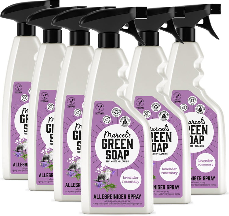 Marcel's Green Soap Allzweckreiniger-Spray – Lavendel-Rosmarin – 6 x 500 ml