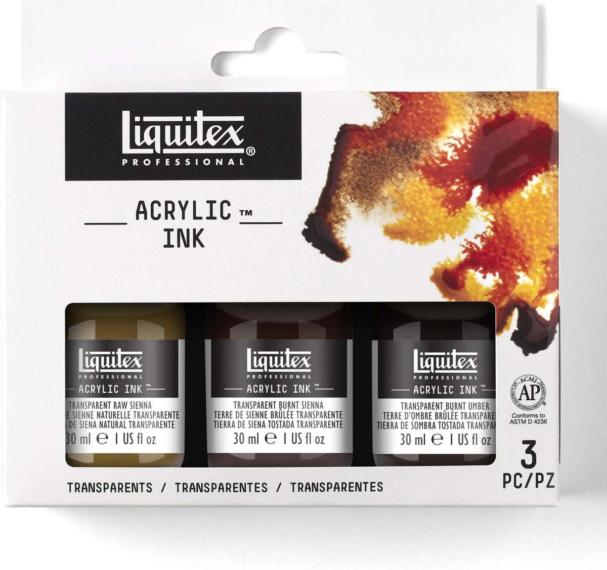 Liquidex-Tinte! 3er-Pack transparent