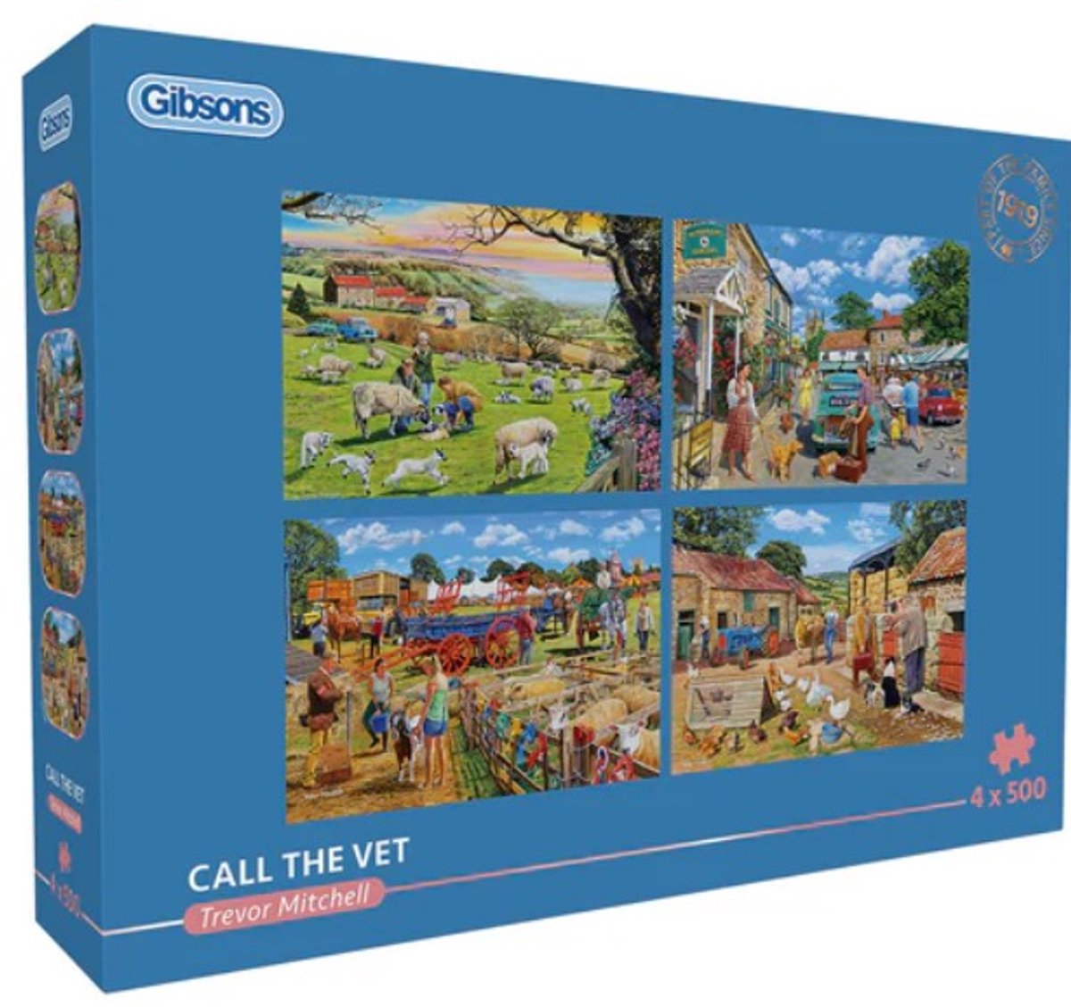 Gibsons – Ruf den Tierarzt (von Trevor Mitchell) – 4×500 Teile 48×34cm (B×H) – Puzzle für Erwachsene