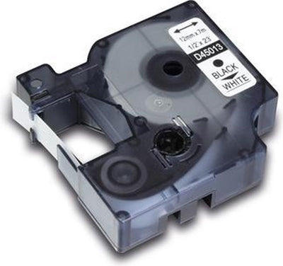 Kangaro-Bandkassette – kompatibel mit Dymo 45013 Schwarz und Weiß – K-145013