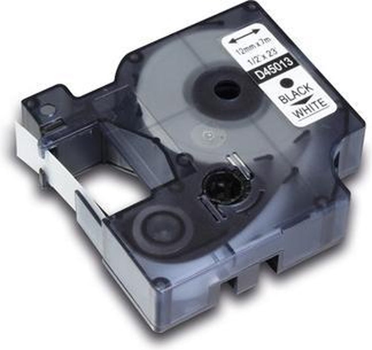 Kangaro-Bandkassette – kompatibel mit Dymo 45013 Schwarz und Weiß – K-145013