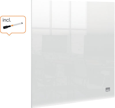Nobo tragbares Mini-A4-Whiteboard für die Wand – 30 x 30 cm – inklusive Whiteboard-Marker und Montagematerial – transparentes Acryl