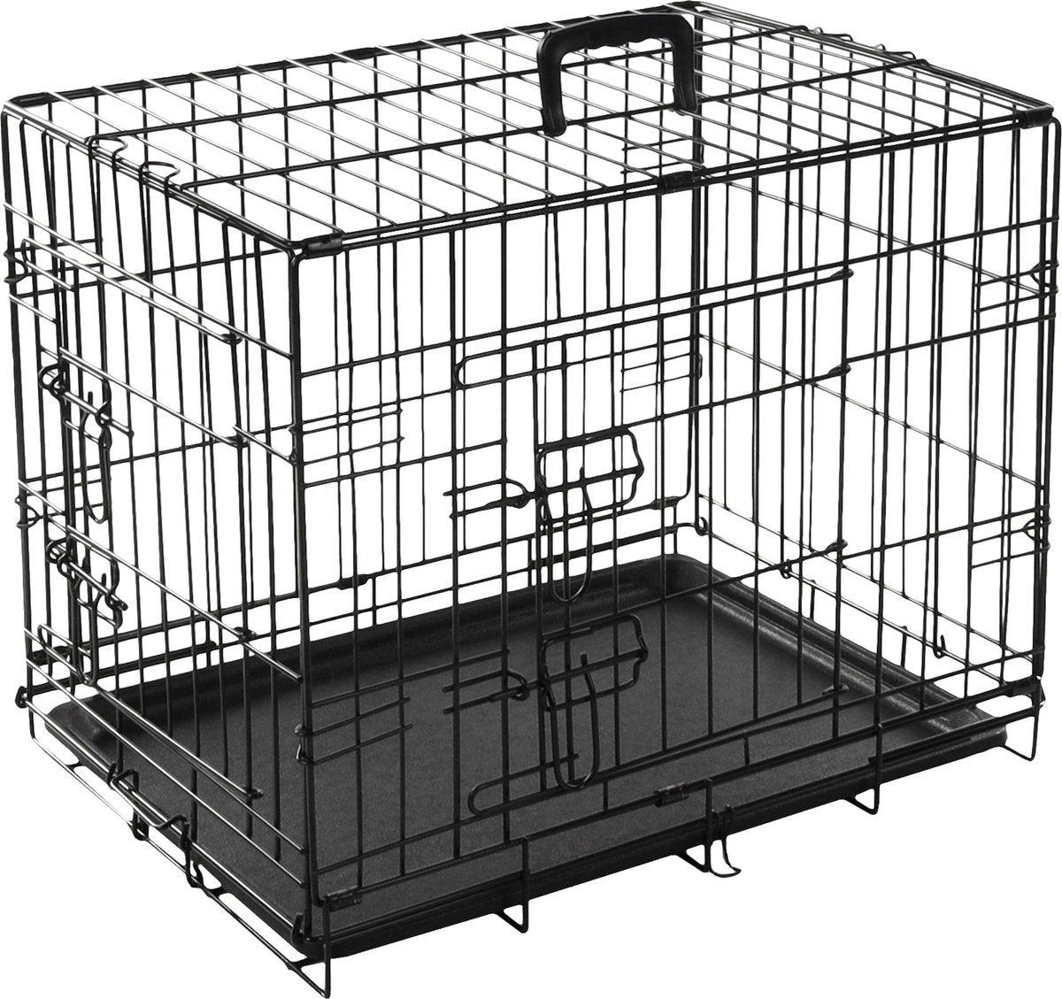 Flamingo-Bank 2-türig – 63 x 43 x 49 cm – schwarz