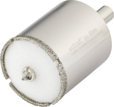 Wolfcraft - Fliesenbohrer 45mm - Diamantbohrer mit Zentrierbohrer - 5928000