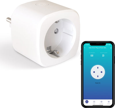 Calex Smart Plug – Energiezähler – Smart Plug (französischer BE-Anschluss – Pin-Erde) – mit App-Steuerung – funktioniert mit Alexa und Google Home