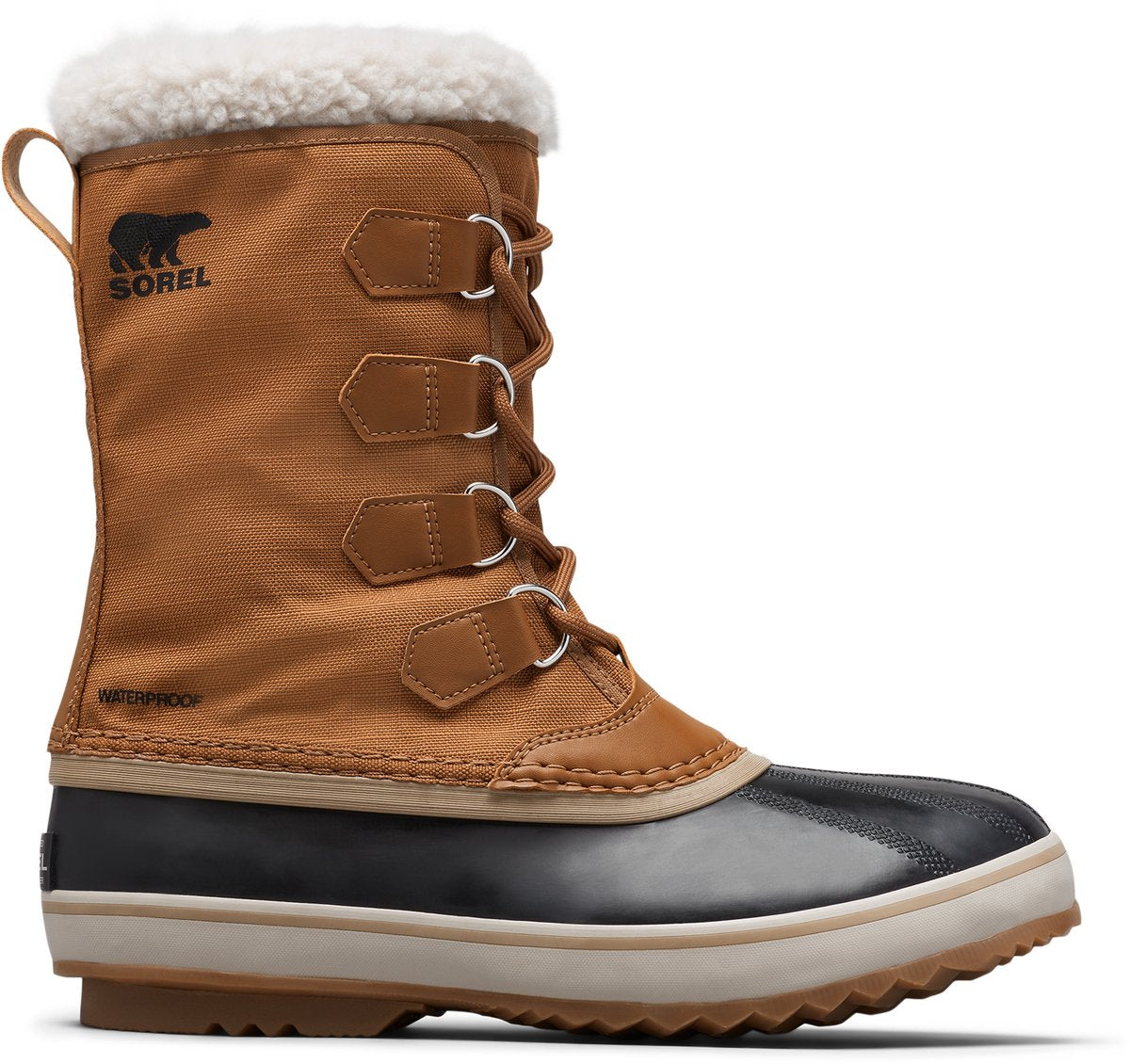 Sorel 1964 Pac™ Nylon WP Herren-Schneestiefel – Kamelbraun, Schwarz – Größe 41
