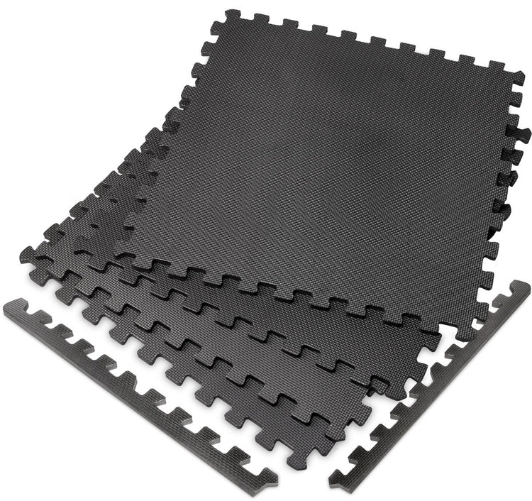 Virtufit Fitness-Bodenmatten-Puzzlematten-Set – 120 x 120 cm – 1,2 cm Dicke – 4 Teile – Eva-Schaum – rutschfest – schallabsorbierend