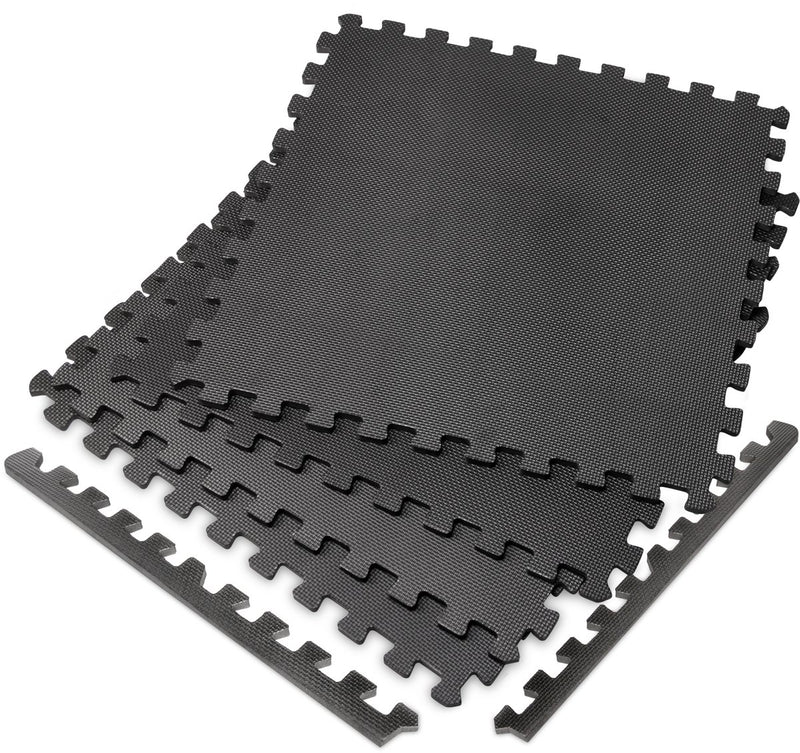 Virtufit Fitness-Bodenmatten-Puzzlematten-Set – 120 x 120 cm – 1,2 cm Dicke – 4 Teile – Eva-Schaum – rutschfest – schallabsorbierend