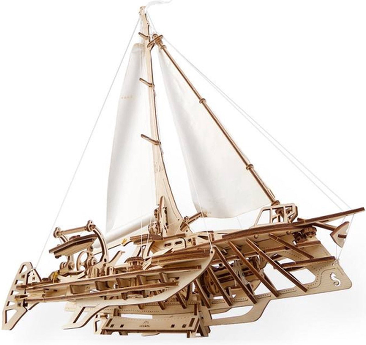 Ugears 3D-Holzmodell – Trimaran merihobus
