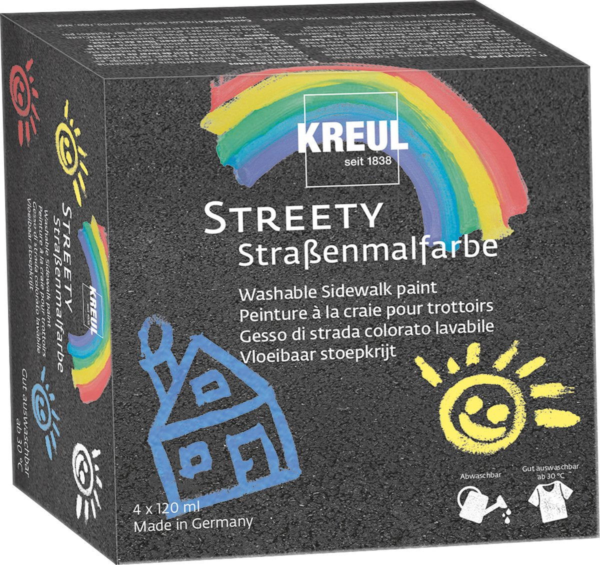 Creativ Company Kreul Streety Sidewalk Gehwegfarben-Set 4x120 ml