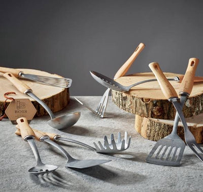 Debuyer de Buyer 2701.07 Küchenspatel Backspatel Edelstahl, Holz – Spatel zum Grillen