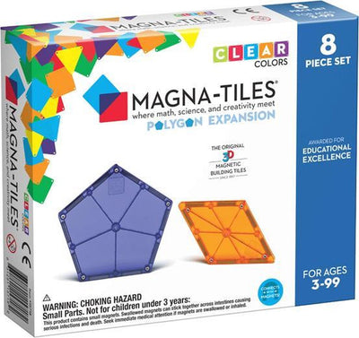 Magna-Kacheln Magna-Kacheln – 8 Stück Polygone klare Farben – Konstruktionsspielzeug