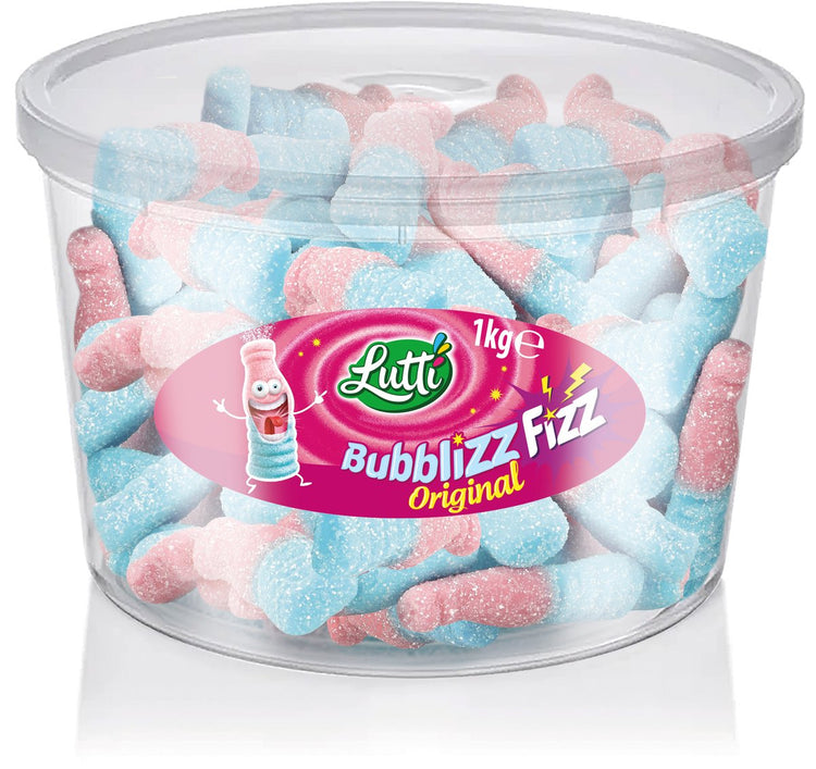 Lutti - Bubblizz - Süß-saure Bonbons mit Kaugummigeschmack - Silo - 1 kg