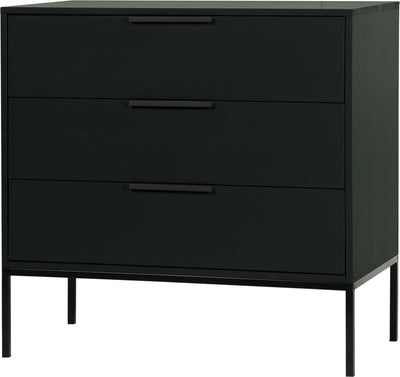 Woood Adam Kommode – Kiefer – Schwarz – 93 x 94 x 52