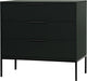 Woood Adam Kommode – Kiefer – Schwarz – 93 x 94 x 52