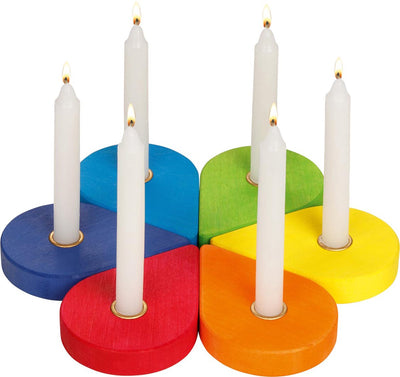Goki Holzgeburtstagskranz Candlesticks, 6dlg.
