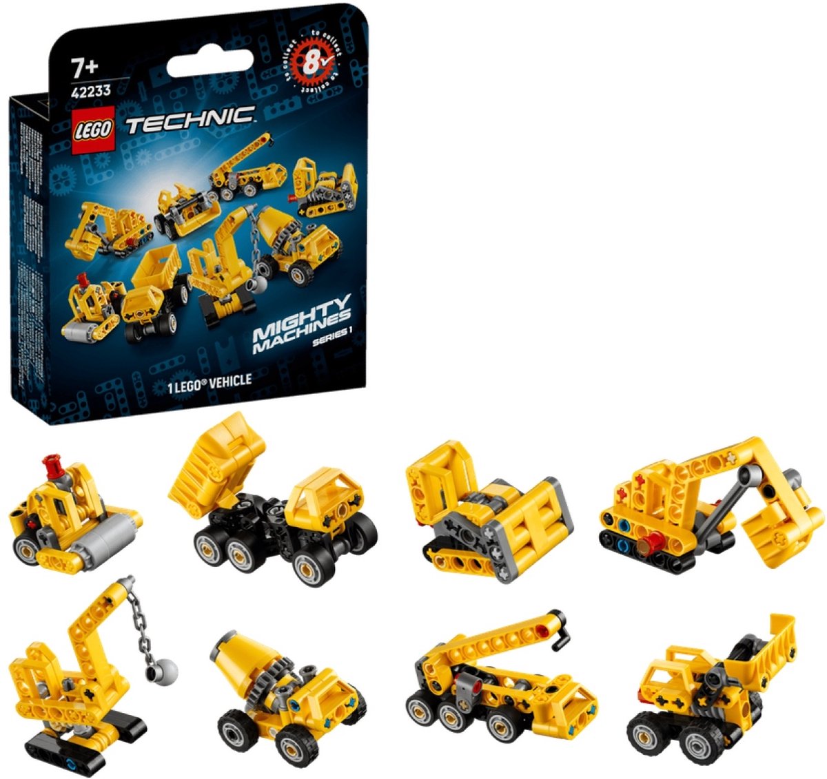 Lego® Technic Mächtige Maschinen – Überraschungsbox mit Konstruktionsspielzeug – Sammelfahrzeuge – 42233