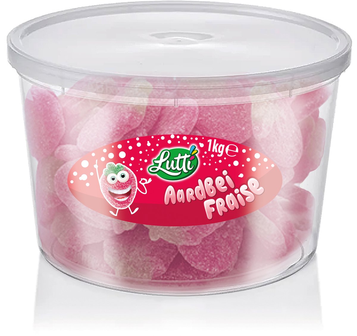 Lutti - Erdbeere - Süßigkeiten - Silo - 1kg
