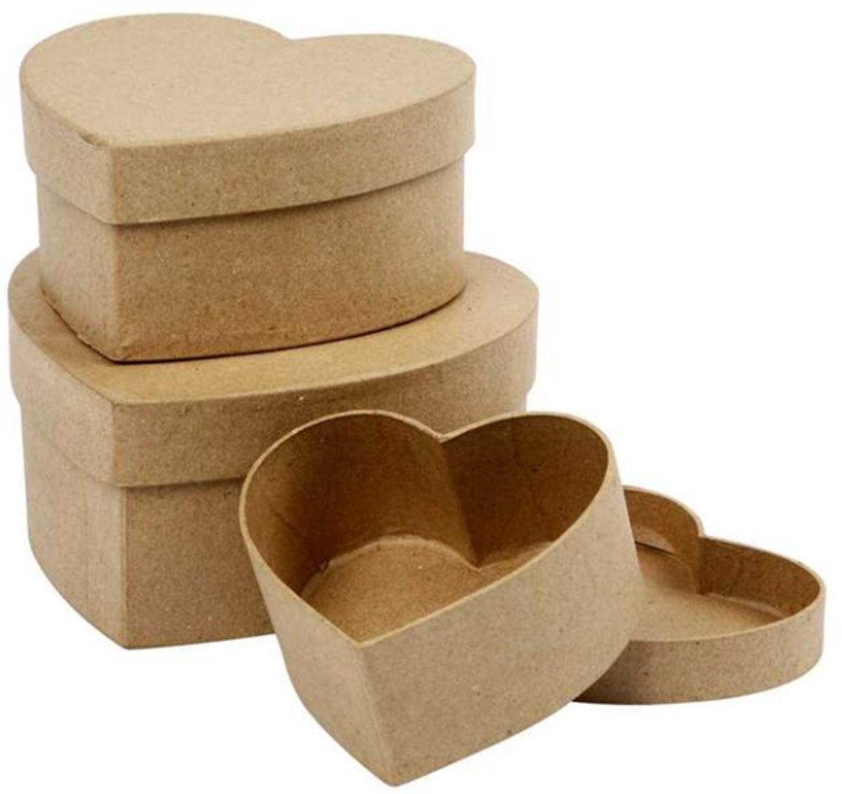 Hearts Boxes Paper-Maché, 3st.