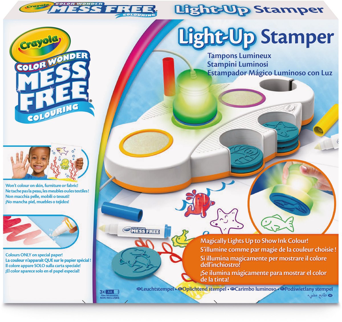 Crayola – Farbwunder, leuchtende, wischfreie Stempel – Hobby-Set – kreative Aktivität und Geschenk für Kinder ab 3 Jahren