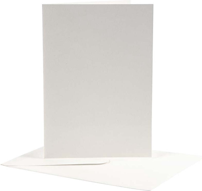 Creativ-Firmenkarten und Umschläge, Kartengröße 12,5 x 17,5 cm, Umschlaggröße 14 x 19 cm, gebrochenes Weiß, 10er-Set 1 Box