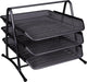 Q-Connect 3 Briefablagen, Mesh-Metall, ft A4, schwarz