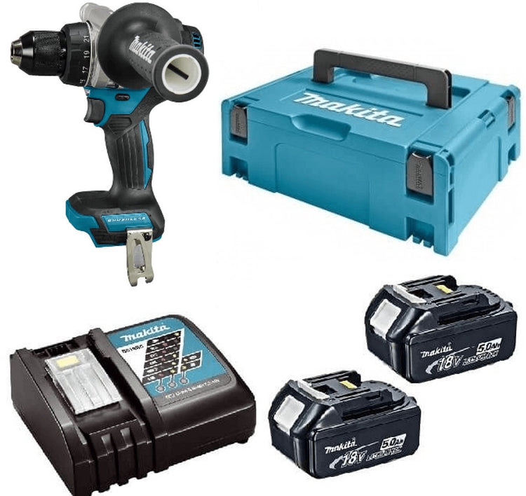 Makita ddf492rtj 18v Bohrmaschine/Schraubendreher | inkl. 2x 5,0 Ah und Schnellladegerät in Mbox – ddf492rtj