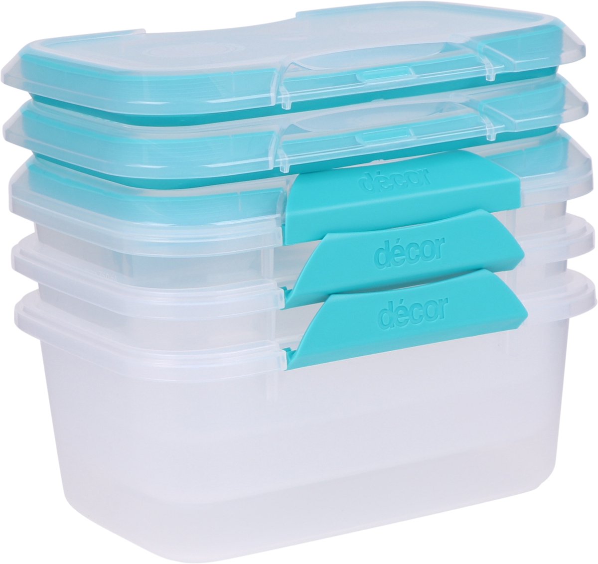 Decor Décor Fresh Seal Clips Lebensmittelaufbewahrungsbox – 1 l – Set 3
