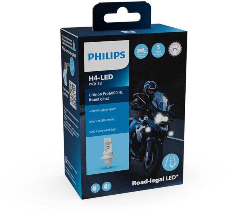 Philips LED-Scheinwerfer Ultinon Pro6000 Booster. H4 Untinon Pro 6000 LED-Booster