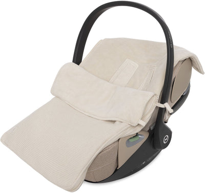 Jollein Fußsack für Autositz-Kinderwagen – Grundstrick – Baumwolle – 42 x 82 cm – Haferflocken
