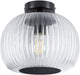 Paulmann LED-Deckenleuchte Ruya IP44 E27 230V max. 60W dimmbares Glas, schwarz matt