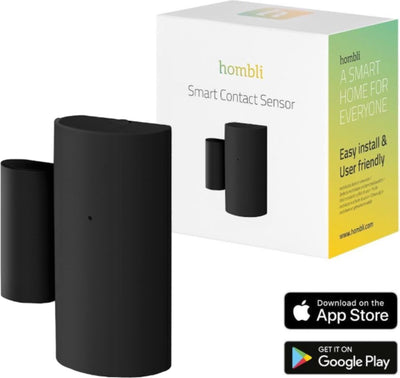 Hombli smarter kabelloser PIR-Bewegungsmelder – Direktwarnung per App – Schwarz