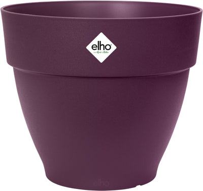 Elho vibia campana rund 47 – Blumentopf für den Außenbereich mit Ablauflöchern – 100 % recycelter Kunststoff – ø 47,0 x H 40,4 cm – Ahornviolett