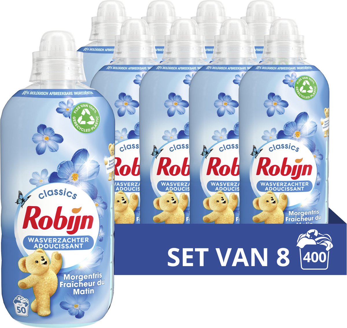 Robijn Classics Morning Fresh Weichspüler – 8 x 50 Wäschen – Vorteilspack