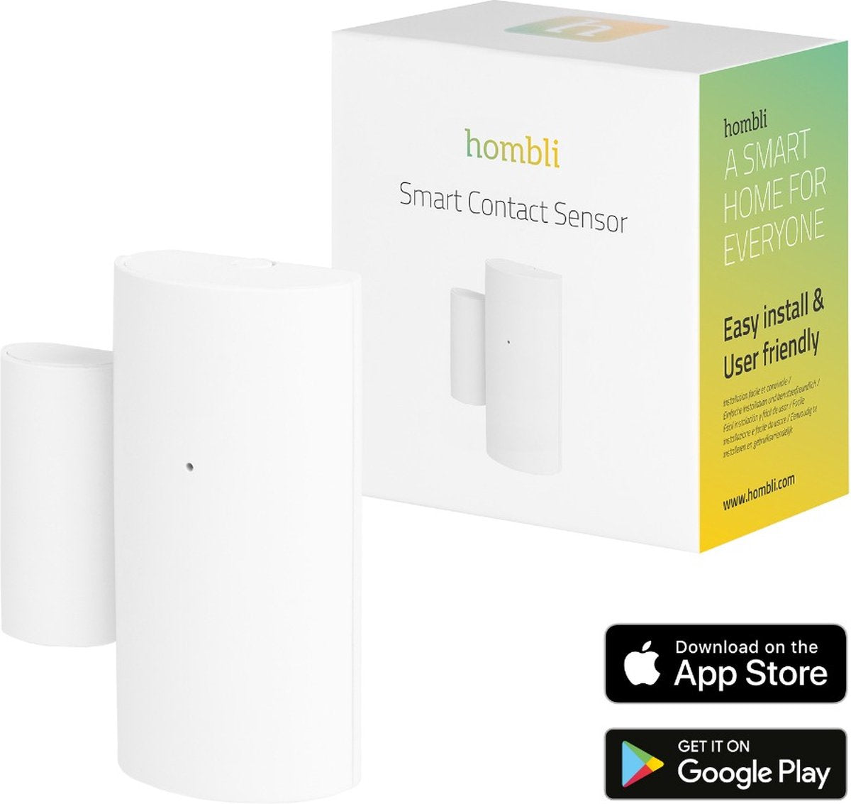 Hombli Smart Bluetooth Kontaktsensor – kabelloser Türsensor und Fenstersensor – Bluetooth – Weiß