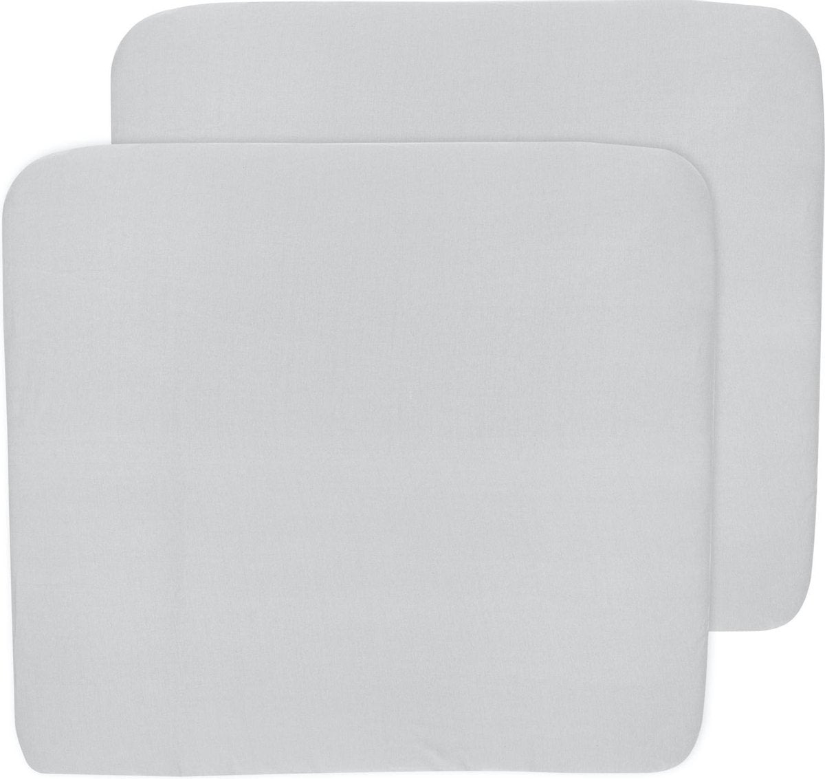 Meyco Baby Uni Wickelauflagenbezug – 2er-Pack – hellgrau – 85 x 75 cm