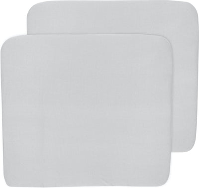 Meyco Baby Uni Wickelauflagenbezug – 2er-Pack – hellgrau – 85 x 75 cm
