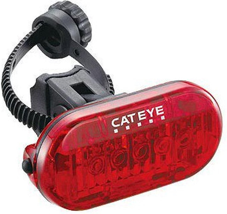 Cateye omni 5 Fahrradrücklicht – LED-Fahrradbeleuchtung – Leuchtdauer 60 bis 120 Stunden – Akku – drei Lichtmodi