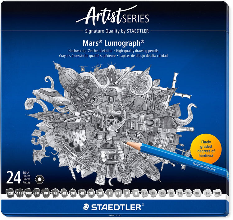Staedtler - Künstlerserie - Mars Lumograph Bleistift - Set 24-tlg