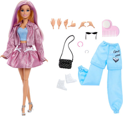 Modische Baupuppe und Zubehör im Barbie-Deluxe-Stil