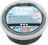 Foam Clay®, schwarzer Glitzer, 35 g, 1 Box - afbeelding 1