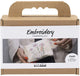 Creativ Company Mini-Hobby-Set Stickerei, Schminktasche, Creme, 1 Box