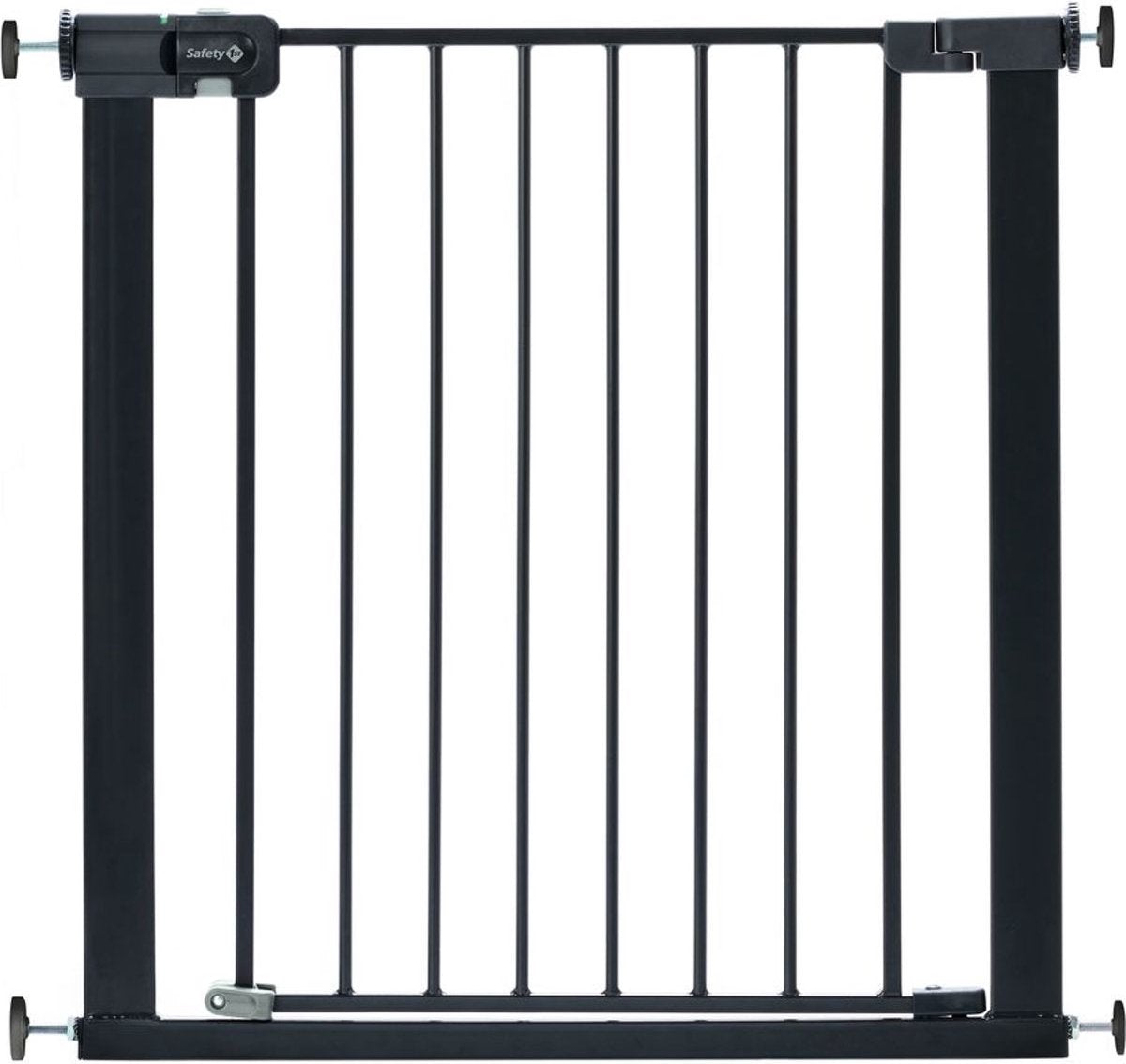 Safety 1st Treppenschutzgitter leicht zu schließen ohne Bohren – exkl. Verlängerungen - 73 bis 80 cm - Metall schwarz