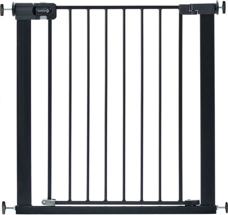 Safety 1st Treppenschutzgitter leicht zu schließen ohne Bohren – exkl. Verlängerungen - 73 bis 80 cm - Metall schwarz