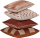 Woood Vola Kissen – Baumwolle – rosa rostbraun – 50 x 50 x 10 – 4er-Set