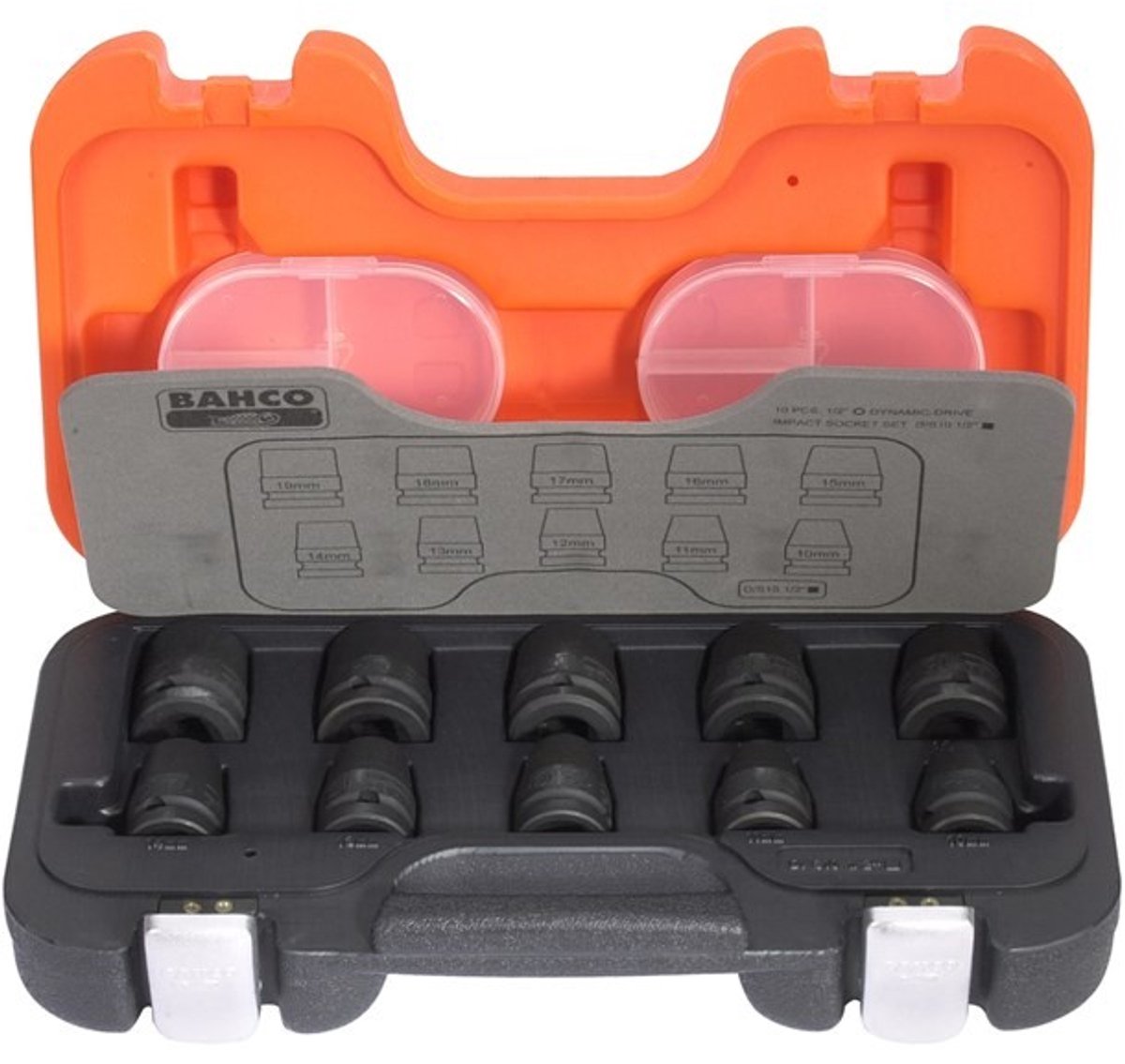 Bahco Kraft-Steckschlüsselsatz 1 2 10–19 mm 10-teilig – D S10