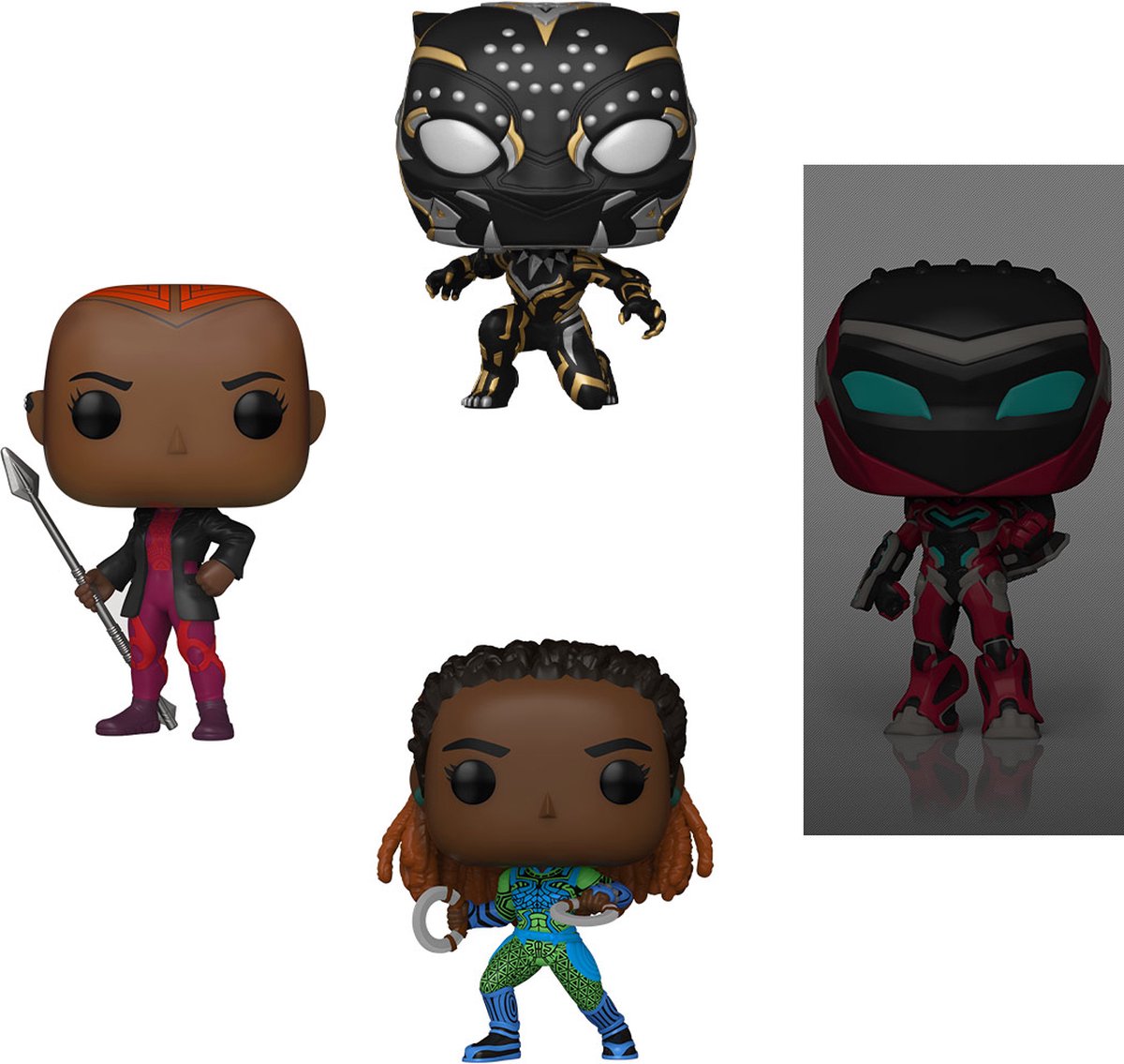 Funko Pop Marvel: Black Panther – Wakanda Forever, 4er-Pack (leuchtet im Dunkeln)