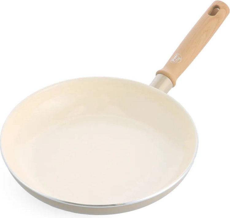 Greenchef Nordics Keramik-Induktionsbratpfanne 28 cm – PFAS-frei – Induktionspfanne – spülmaschinenfest – ofenfest bis 160 °C – Keramik-Antihaftbeschichtung – ohne Deckel – Kühlgriff – Creme