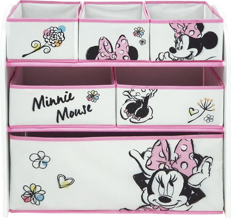 Arditex Lagerregal Minnie Mouse 62 x 30 cm Holz weiß rosa 7-teilig
