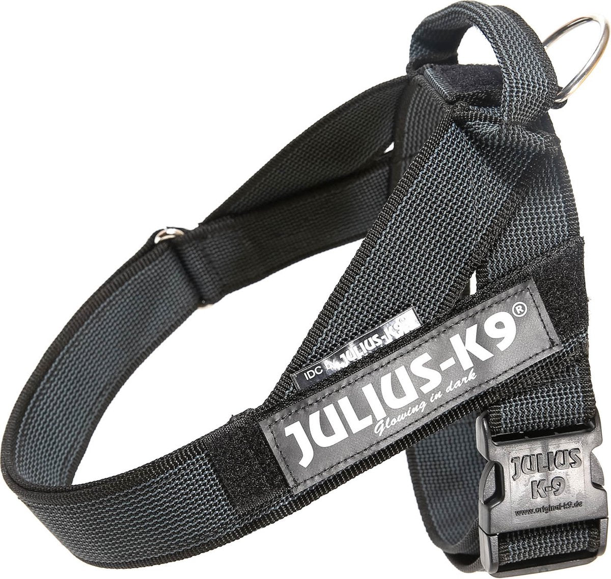 Julius K9 Julius-K9 IDC®Color Grey® Leinengeschirr, L – Größe 1, schwarz